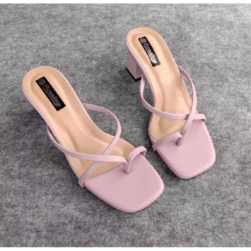 sanda hells wanita  hak tahu 5cm  ukuran jumbo 36/45