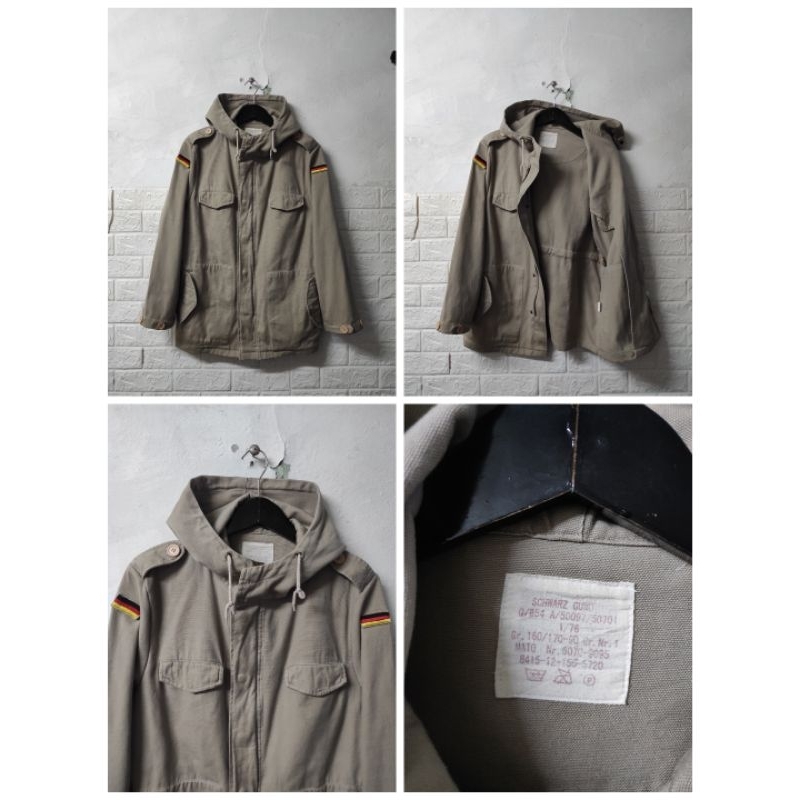Jaket Parka Kanvas German Schwarz