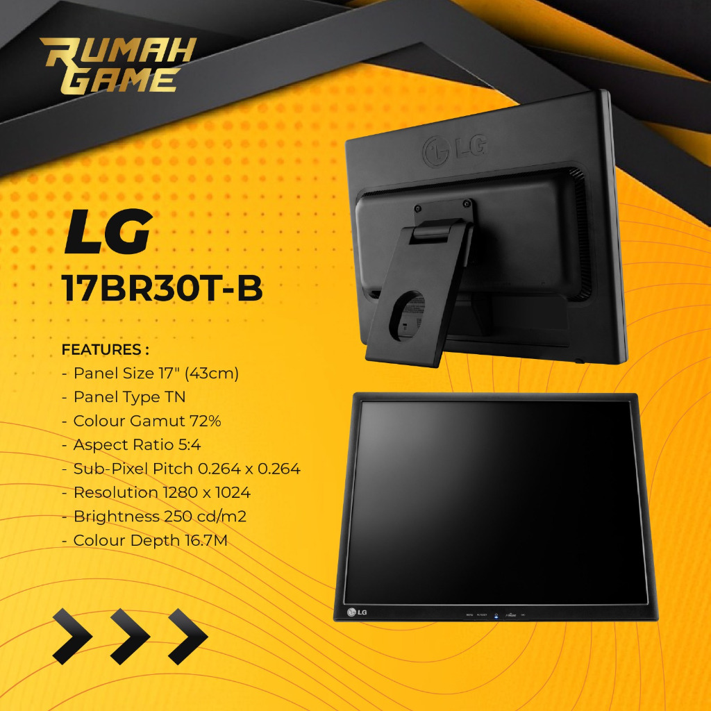 Led Monitor LG 17BR30T 17" Touchscreen TN 5ms Vga Monitor Sentuh LG 17 INCH