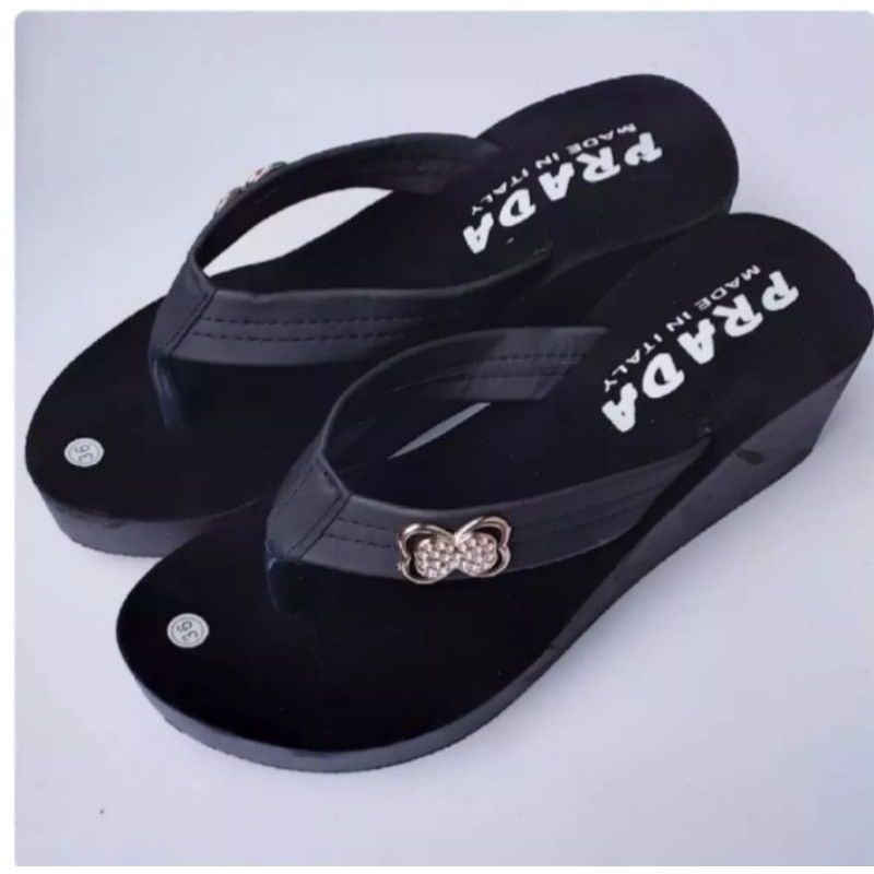 SANDAL WEDGES WANITA JEPIT VARIASI SANDAL WANITA PRADA SANDAL TERLARIS