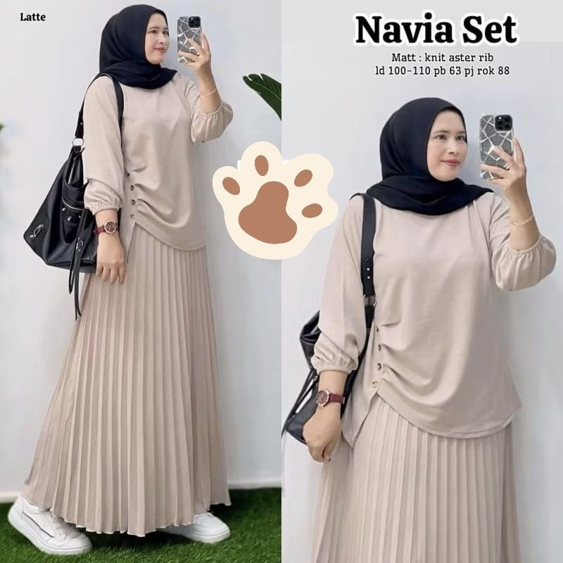 SET ROK PLISKET KNIT SETELAN ROK KNIT PLISKET TERBARU