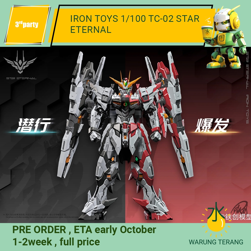 IRON TOYS 1/100 TC-02 STAR ETERNAL (metal frame) with 2 option of Red and Gray Armour for 1st Batch 