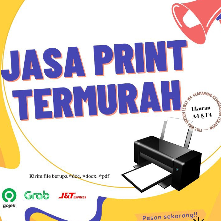 

Jasa print murah A4/F4