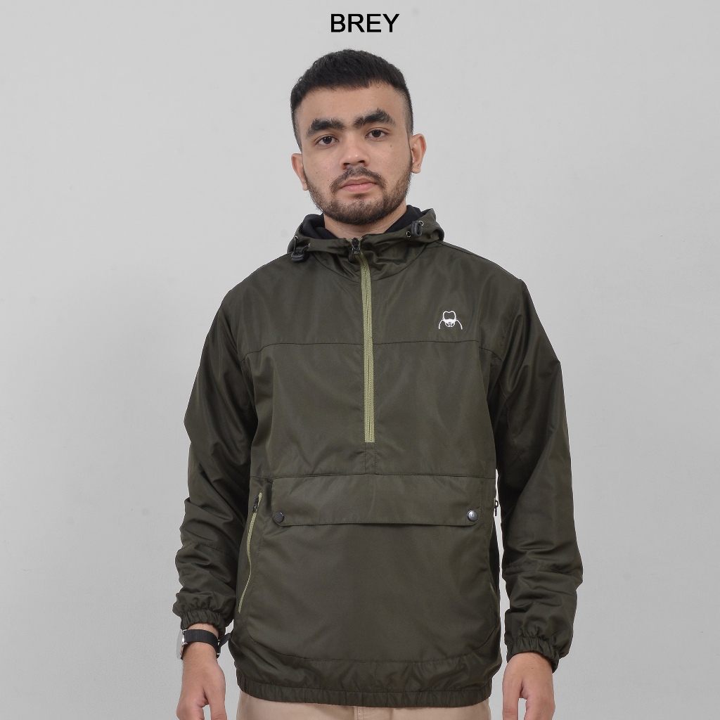 BREY Jaket Pria Cagoule Parasut Outdoor Gunung Running Gym Lari Premium Original Maze Jacket