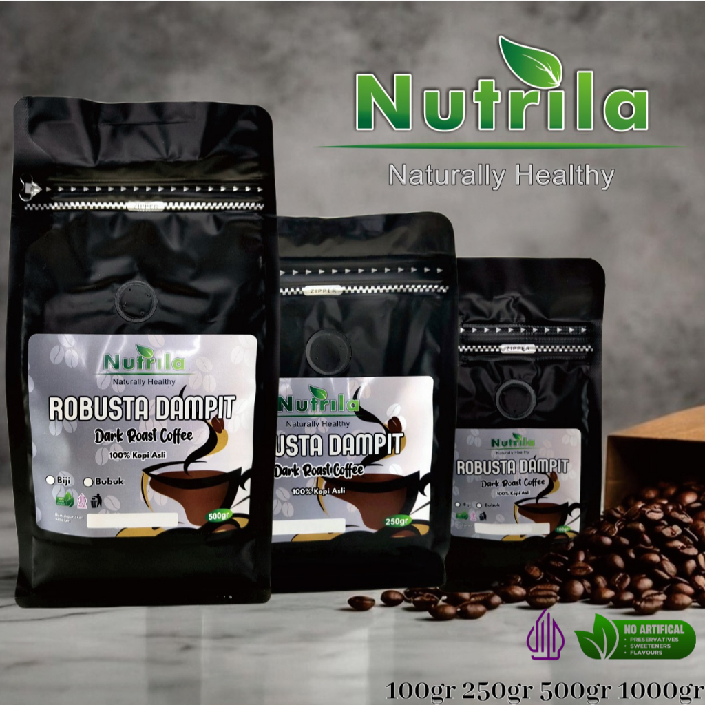 

Robusta Dampit Dark Roast Coffee 100% Original kopi