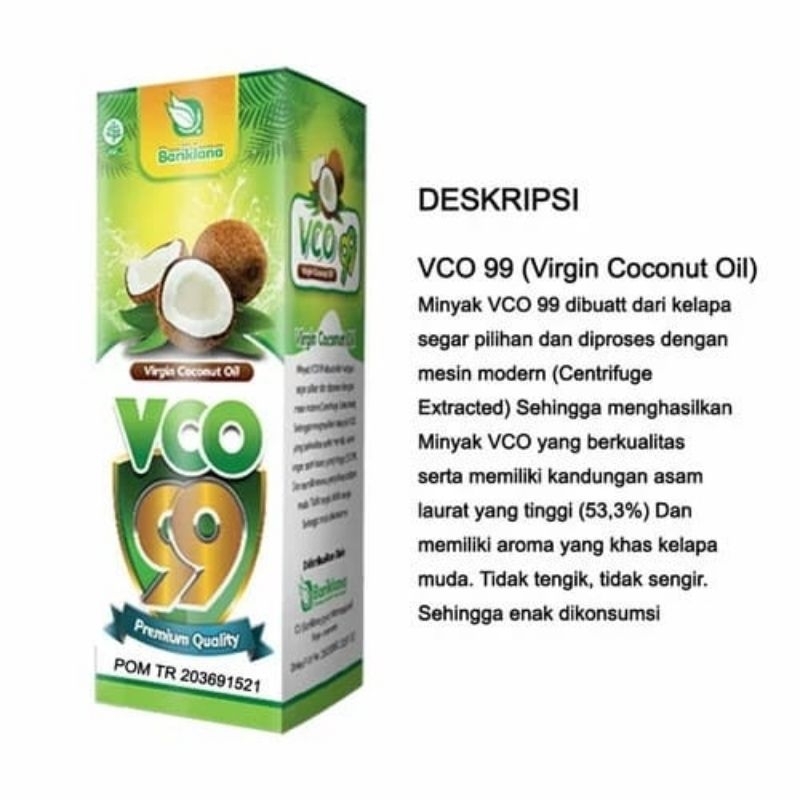 

VCO 99 Minyak Kelapa 99 Bariklana Herbal 125 ml