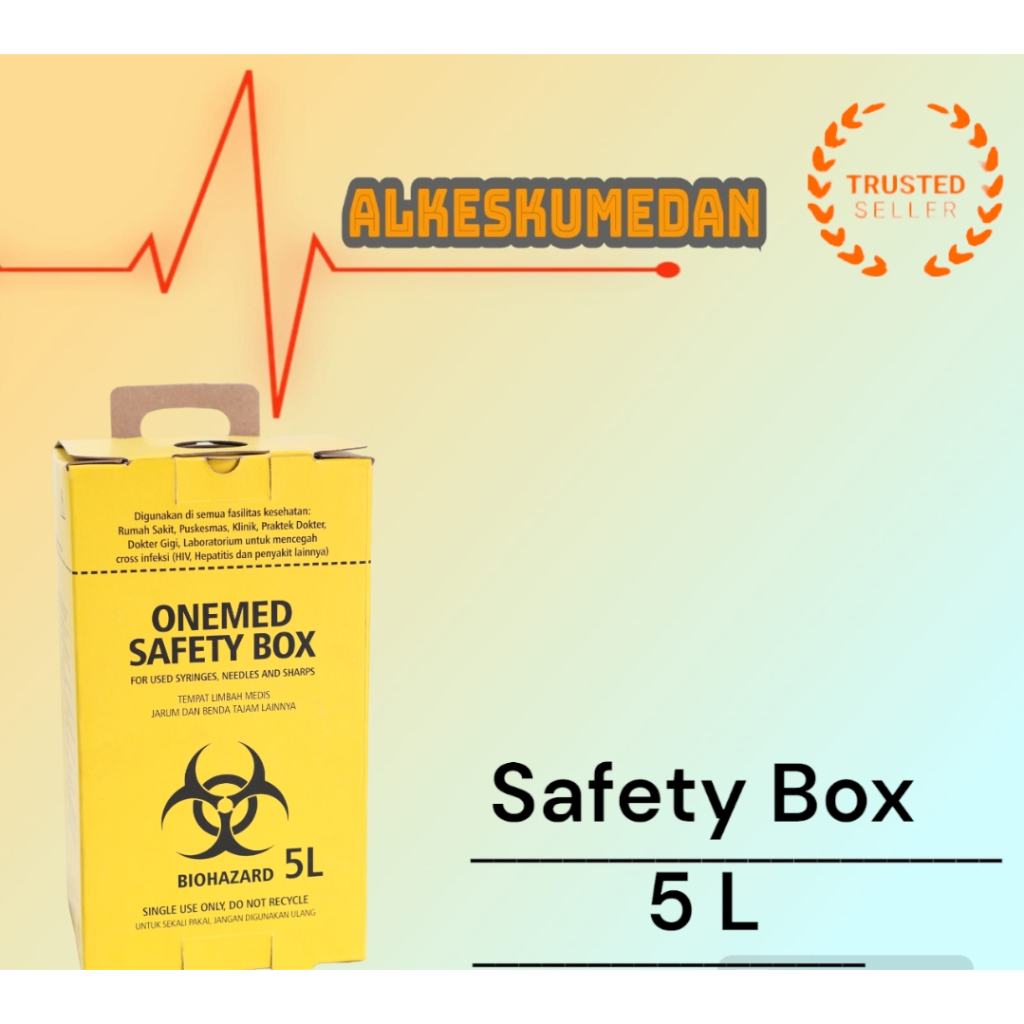 SAFETY BOX 5 LITER ONEMED/TEMPAT SAMPAH MEDIS ONEMED 5LITER