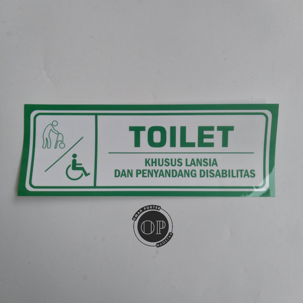 

Stiker Khusus Lansia - Toilet Khusus Disabilitas - Disabeld Toilet