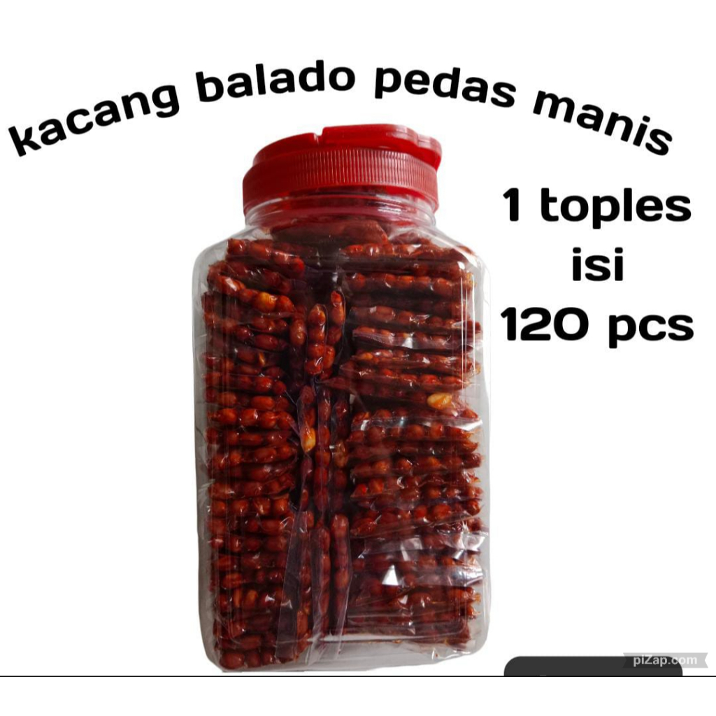 

KACANG BALADO PEDAS MANIS KHAS PADANG 1 TOPLES ISI 25 PCS , 70 PCS , 120 PCS