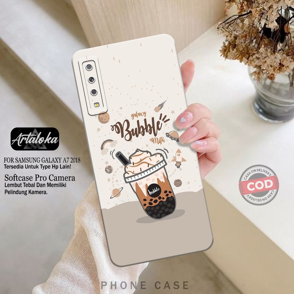 Case Hp Samsung Galaxy A7 2018 Fashion Case Boba Softcase Samsung Galaxy A7 2018 Silikon TPU Pro Cam