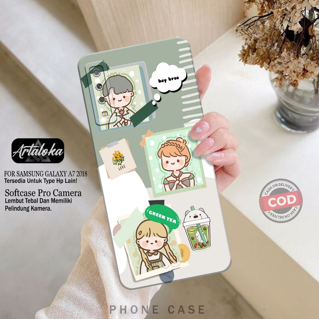 Case Hp Samsung Galaxy A7 2018 Fashion Case Kartun Softcase Samsung Galaxy A7 2018 Silikon TPU Pro C