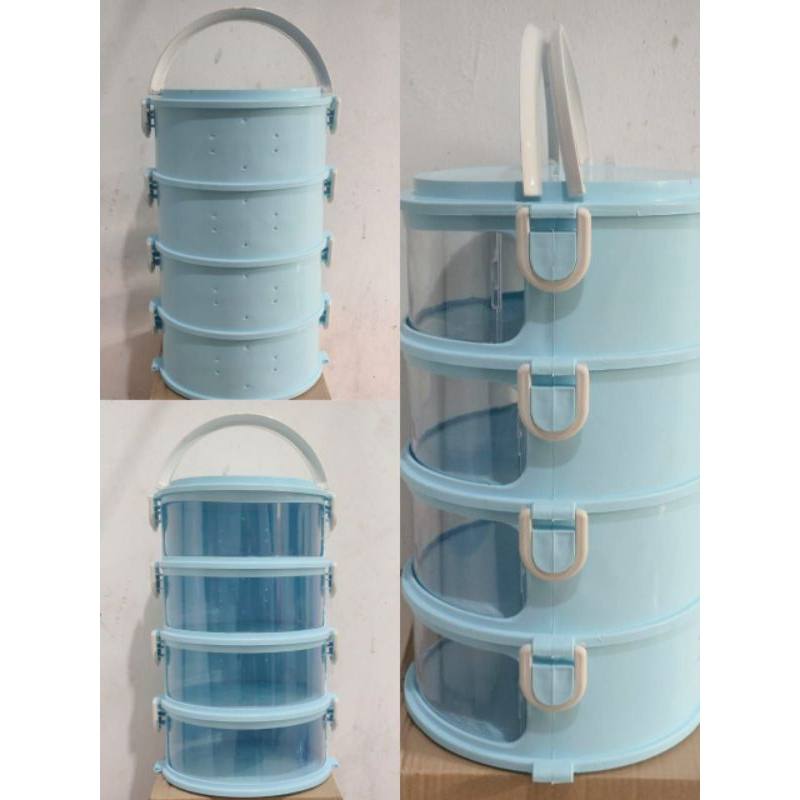 Azparadays - Tudung Saji Elco 4 Susun / Rak Penyimpanan Makanan Susun 4