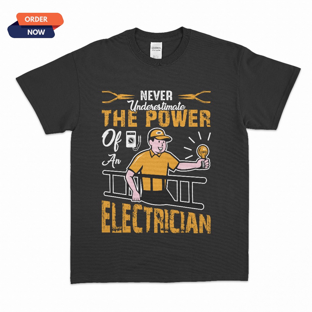 KAOS PLN BAJU TUKANG LISTRIK T-SHIRT DISTRO PREMIUM COTTON COD BAJU KERJA