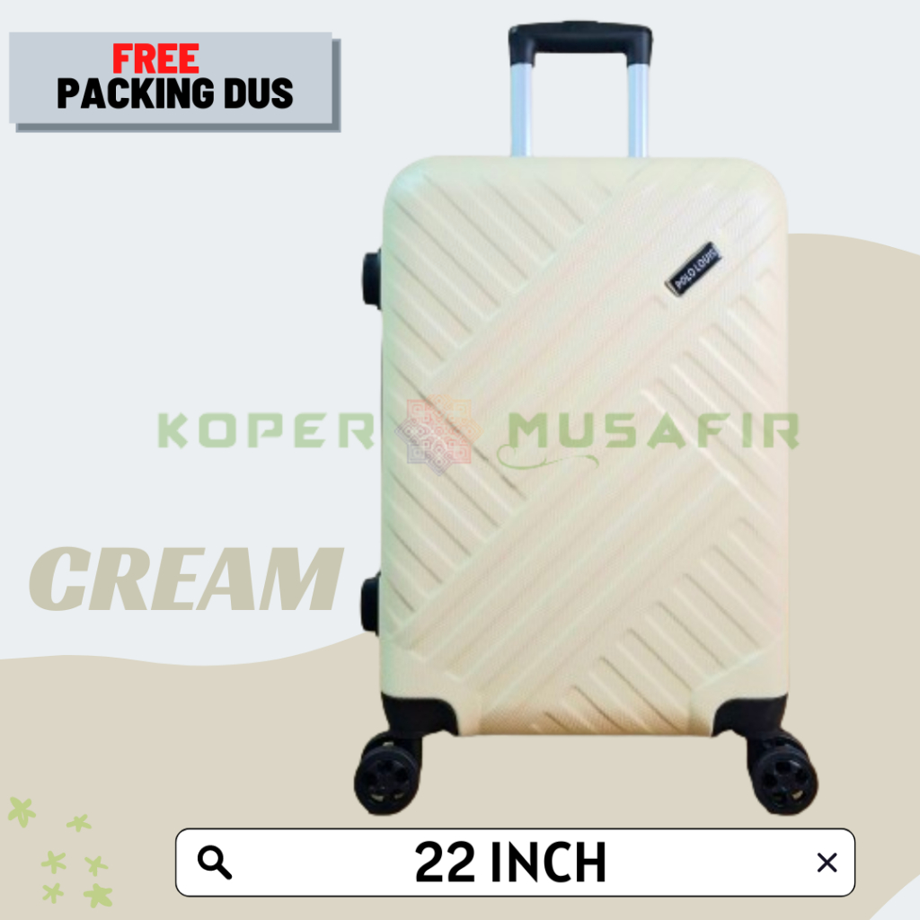 ORIGINAL VALUE PACK [BISA KARGO] POLO LOUIS KOPER 22 INCH 6171 HARDCASE ABS ORI FREE PACKING DUS