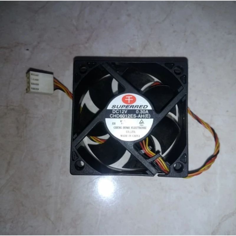 FAN 6CM KIPAS ORIGINAL SUPERRED CHD6012ES-AH(E) 12V 0.3A 4PIN