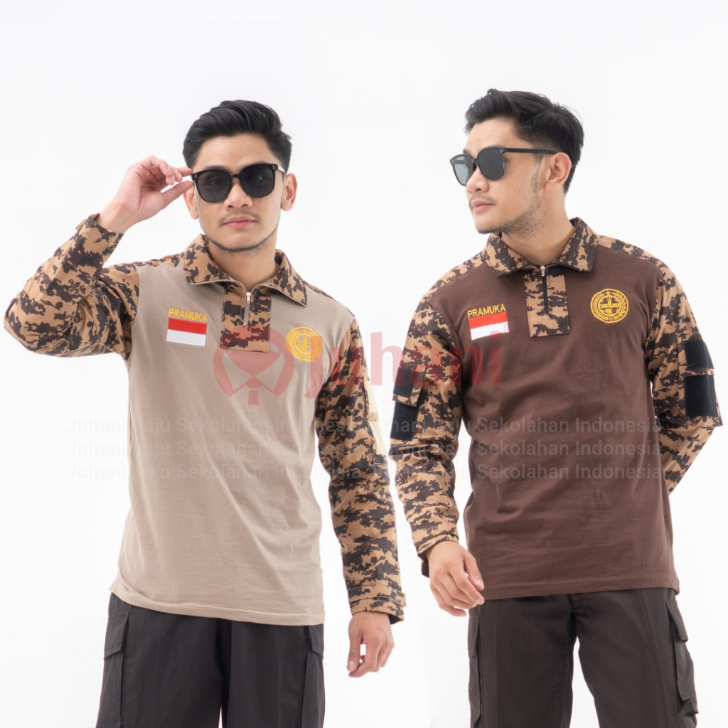 Baju BDU Pramuka Loreng - Baju Pramuka Lapangan - Kaos Pramuka - Seragam Pramuka Lapangan Baju Lapan