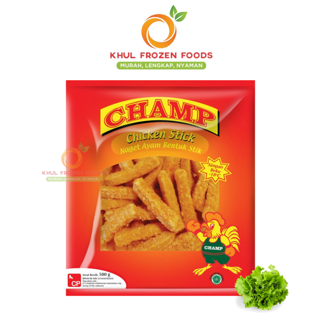 

Champ Nugget Ayam Stik 500 gr/ naget stik/ nugget ayam/ naget beku/ nugget frozen 500g