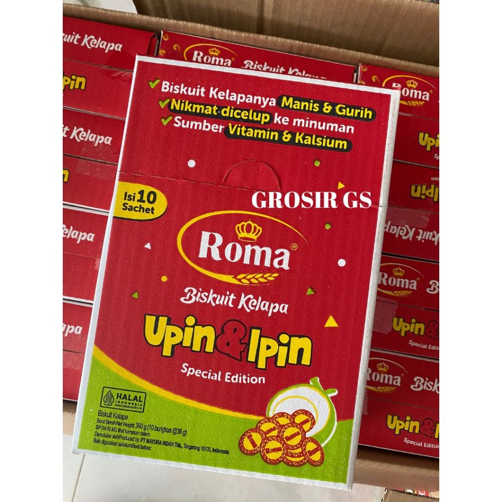 

RB ROMA KELAPA UPIN IPIN KOIN EMAS SACHET 1 PACK ISI 10