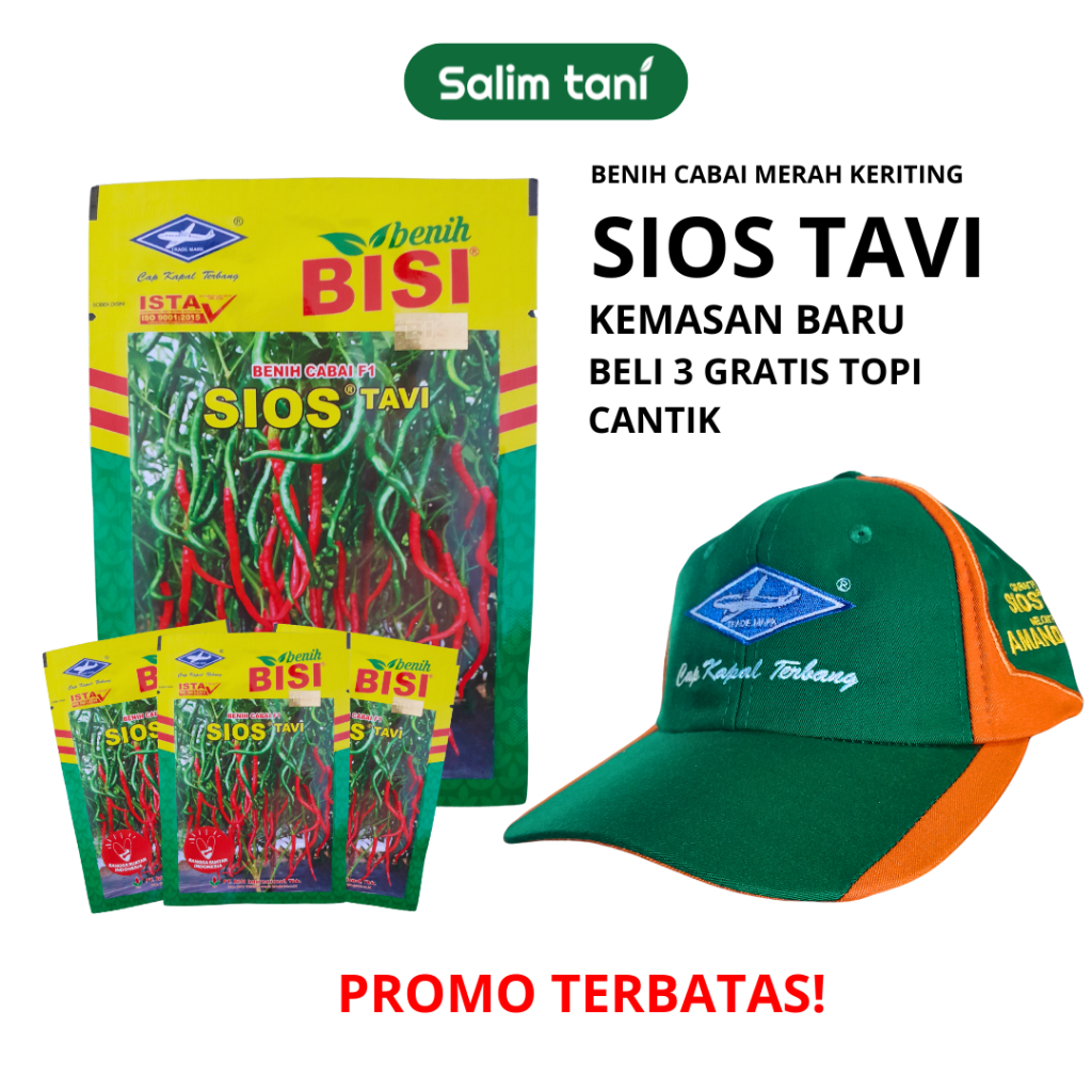 Benih Bibit Cabe Cabai Keriting F1 SIOS TAVI 10 gram Cap Kapal Terbang