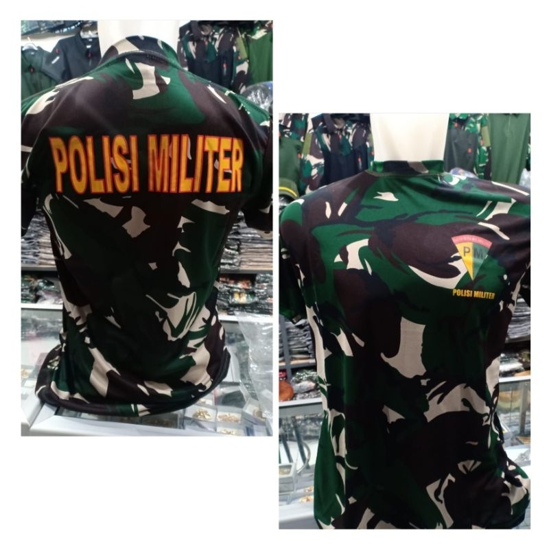 kaos loreng bahan Jersey polisi militer segitiga/pom ad/terbaru