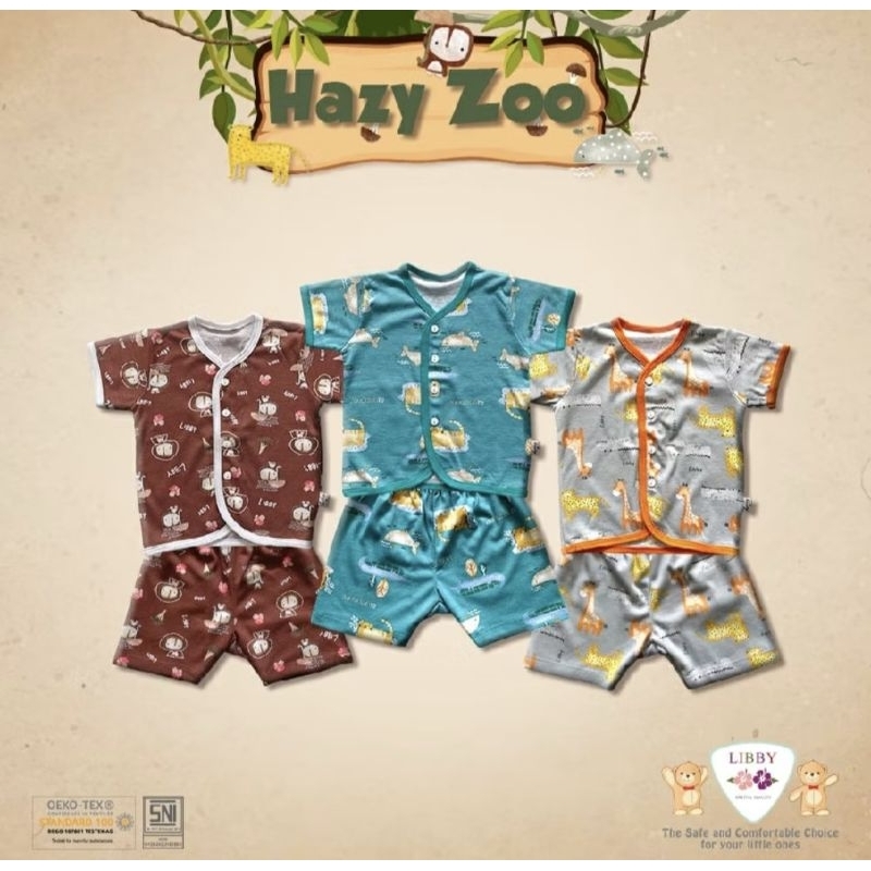 LIBBY | LIBBY BABY SETELAN ANAK HAZY ZOO NEWBORN - XXL | BAJU ANAK MURAH | LIBBY MURAH