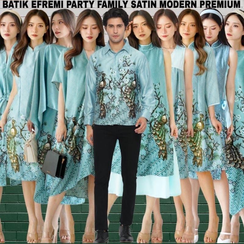 SET BATIK SERIES COUPLE SERAGAM FAMILY/SERAGAM BATIK IMLEK  DRESS QIPAO SANGJIT  BATIK DRESS SATIN P