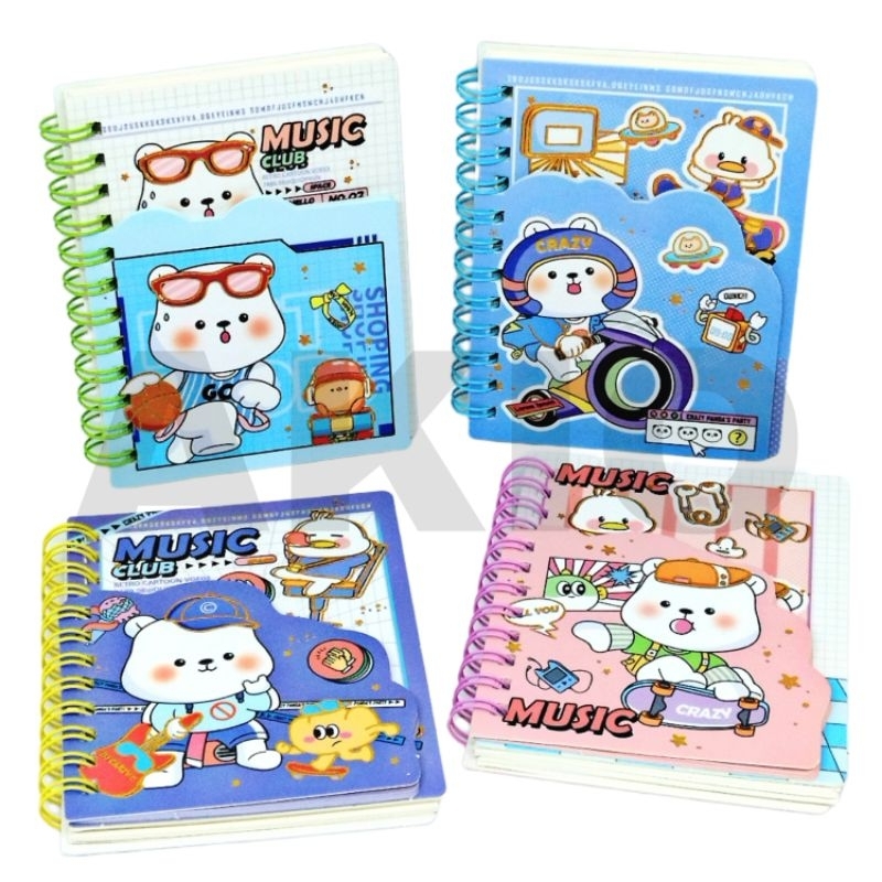 

Notebook Mini Aesthetic A7 Hardcover Spiral Karakter BERUANG BEAR 85 Lb Murah Tebal Polos Lucu Buku Kecil Catatan Notes Diary Sekolah Kuliah Kampus Kantor 222-24