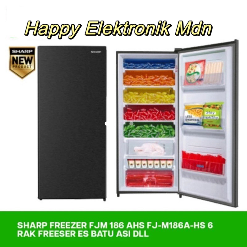 SHARP KULKAS FREEZER 6 RAK SHARP FJ-M186A-HS SHARP Freiser 6 rak Sharp Freezer 6 rak Sharp FJ M186A 
