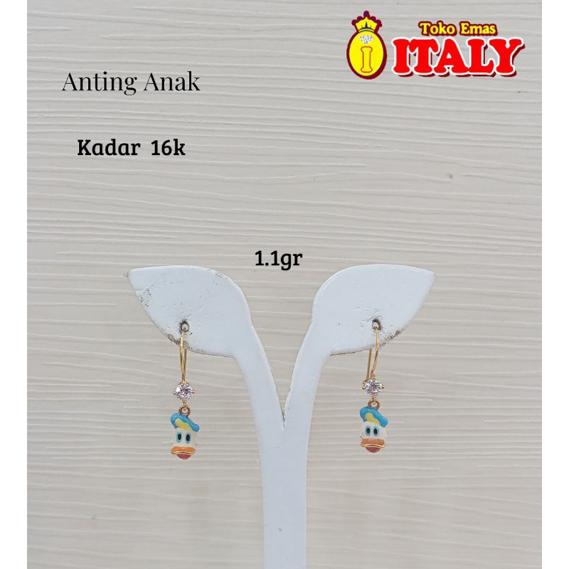 Anting emas tua anak variasi karakter bebek
