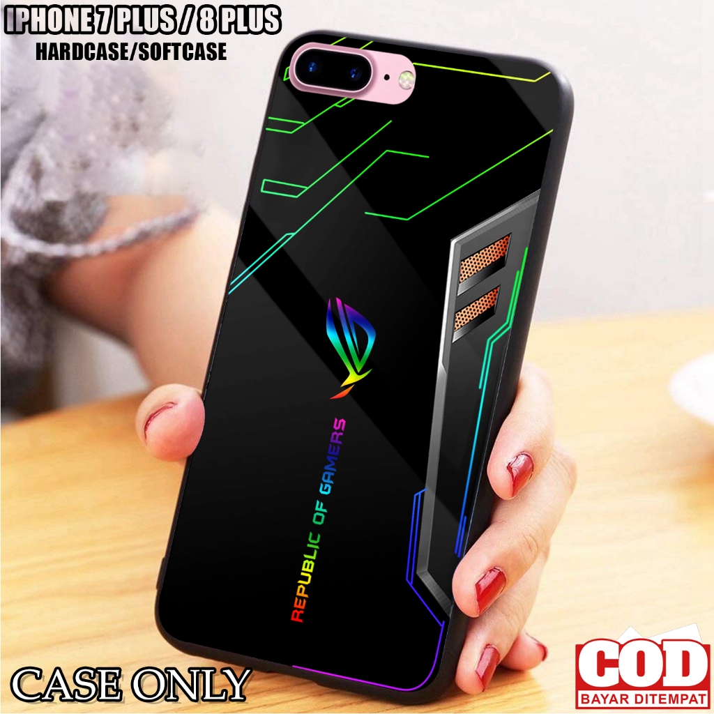 Case IPHONE 7 PLUS / IPHONE 8 PLUS - Casing IPHONE 7 PLUS / IPHONE 8 PLUS [ ROG ] Silikon - Kesing H