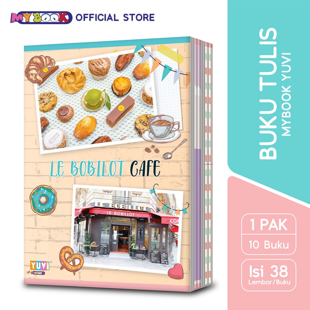 

My Book Yuvi Buku Tulis Cafe Paris 38 Lembar - 10 Buku