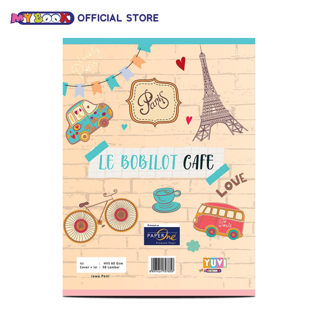 

[Whispers] My Book Yuvi Buku Tulis Cafe Paris 38 Lembar - 10 Buku