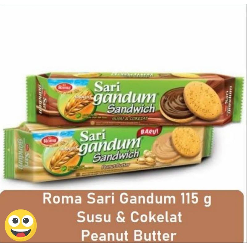 

Roma Sari Gandum Coklat 115G