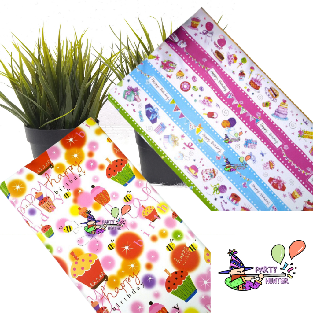 

Kertas Kado Happy Birthday Glossy/cake pop (5 Lembar)