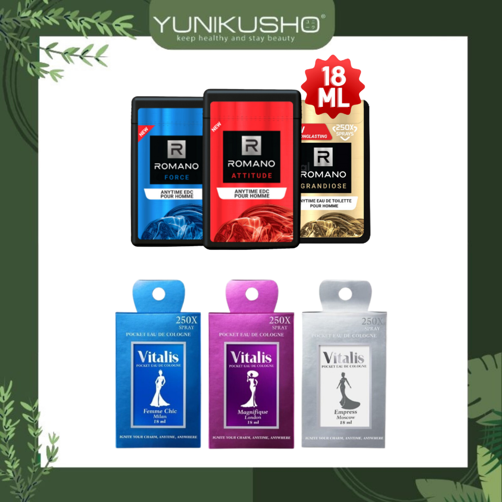 IZZI - VITALIS - ROMANO Eau De Cologne Pocket Parfum Pria / Wanita 18 ml
