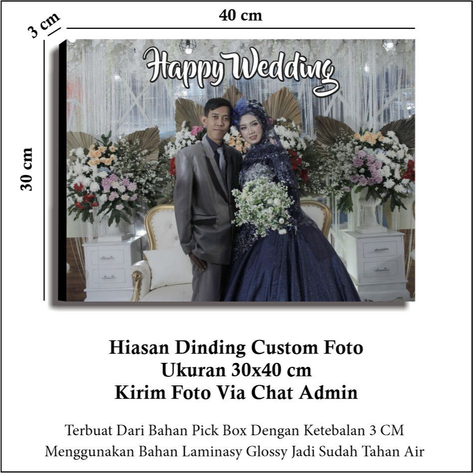L 273 - Hiasan Jam Dinding Custom Foto  / Hiasan Dinding  Rumah / Hiasan  Kamar / Custom Foto Dan Na