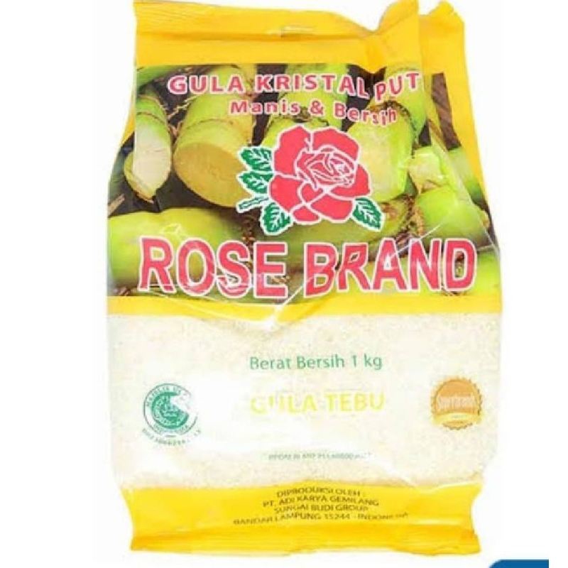 

gula kemasan merk rosebrand 1kg