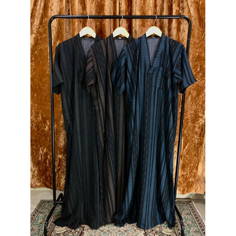 Pakaian Muslim Pria GR Baju Muslim Jubah Gamis Tidur Sultan Polos Motif Pria Tangan Pendek Model Ara
