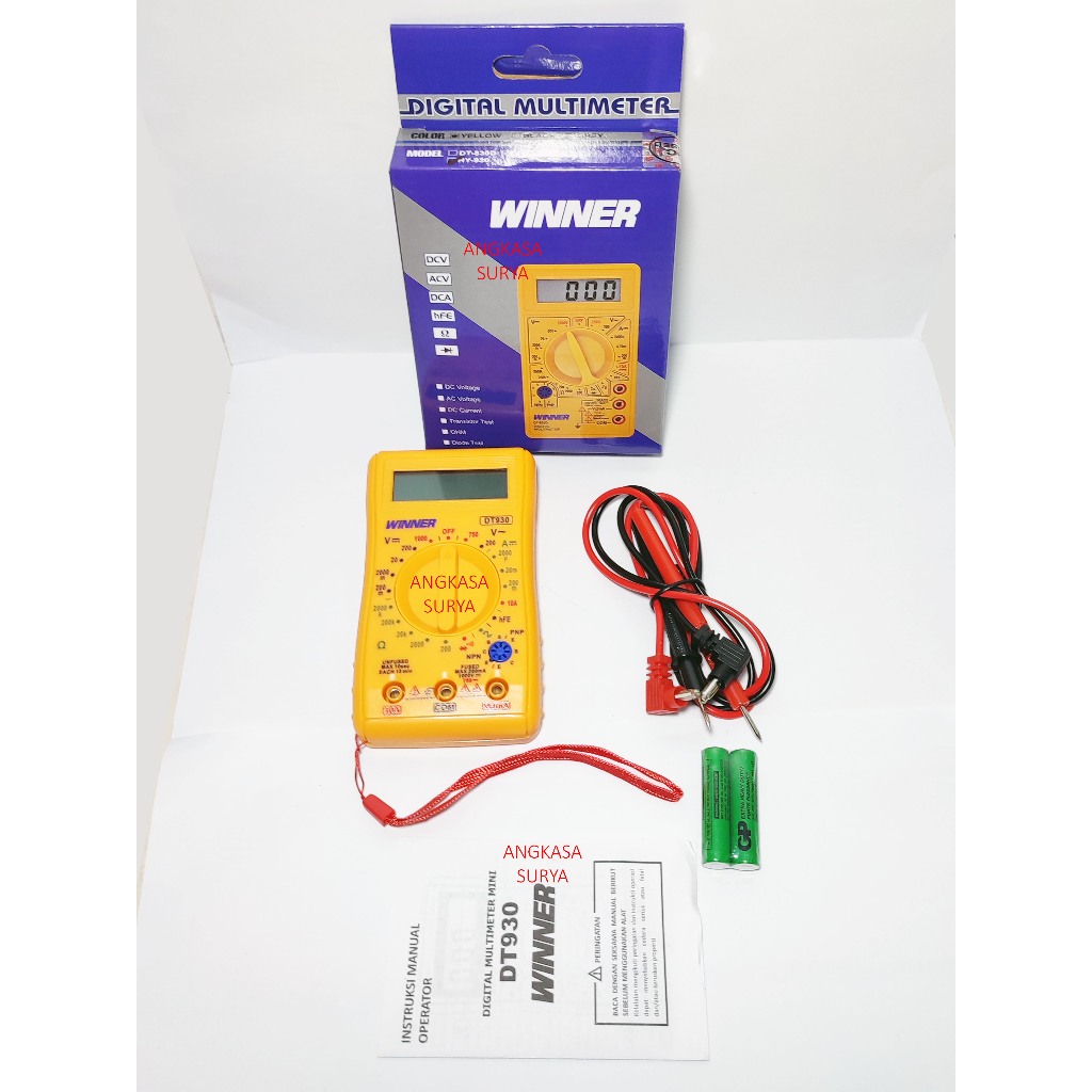Tumblergrafik Multimeter / Tester Digital Winner Dt930 / Hy930 Original / Avo Avometer Multitester