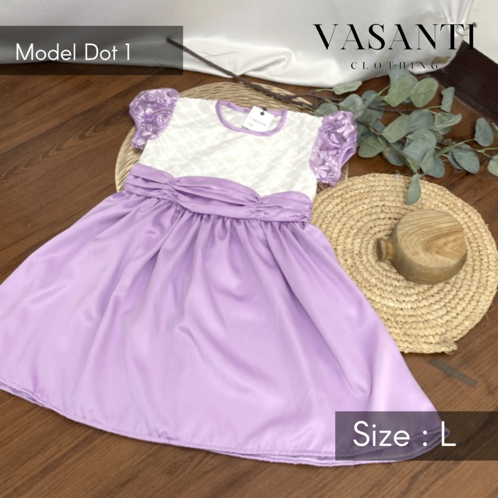 DRESS BATIK ANAK PEREMPUAN MODERN UKURAN L