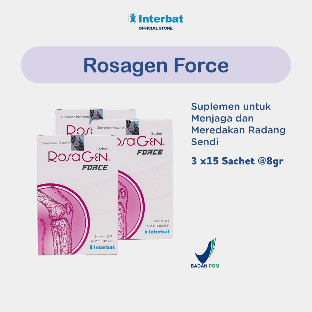 Rosagen Force Triple Bundle - Suplemen untuk Menjaga dan Meredakan Radang Sendi