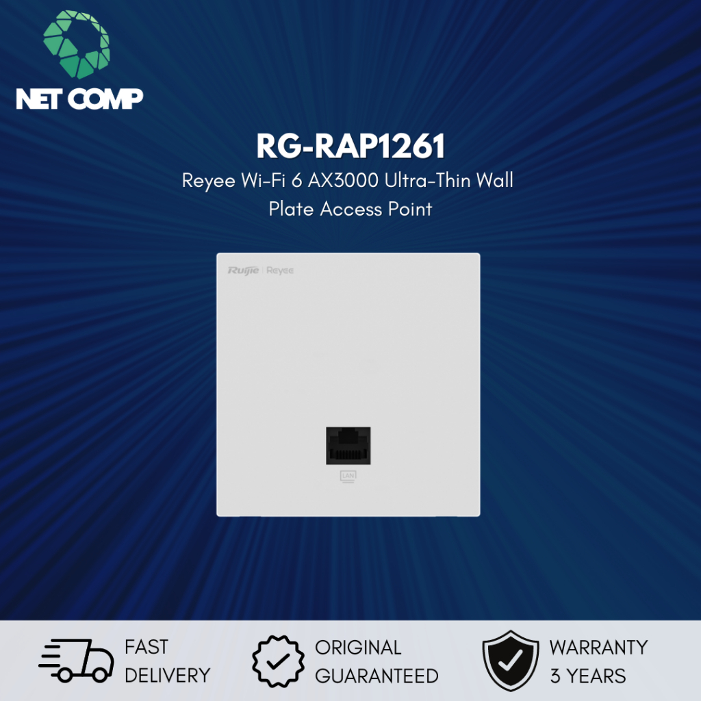 RUIJIE REYEE RG-RAP1261 Wi-Fi 6 AX3000 Ultra-Thin Wall Plate Access Point