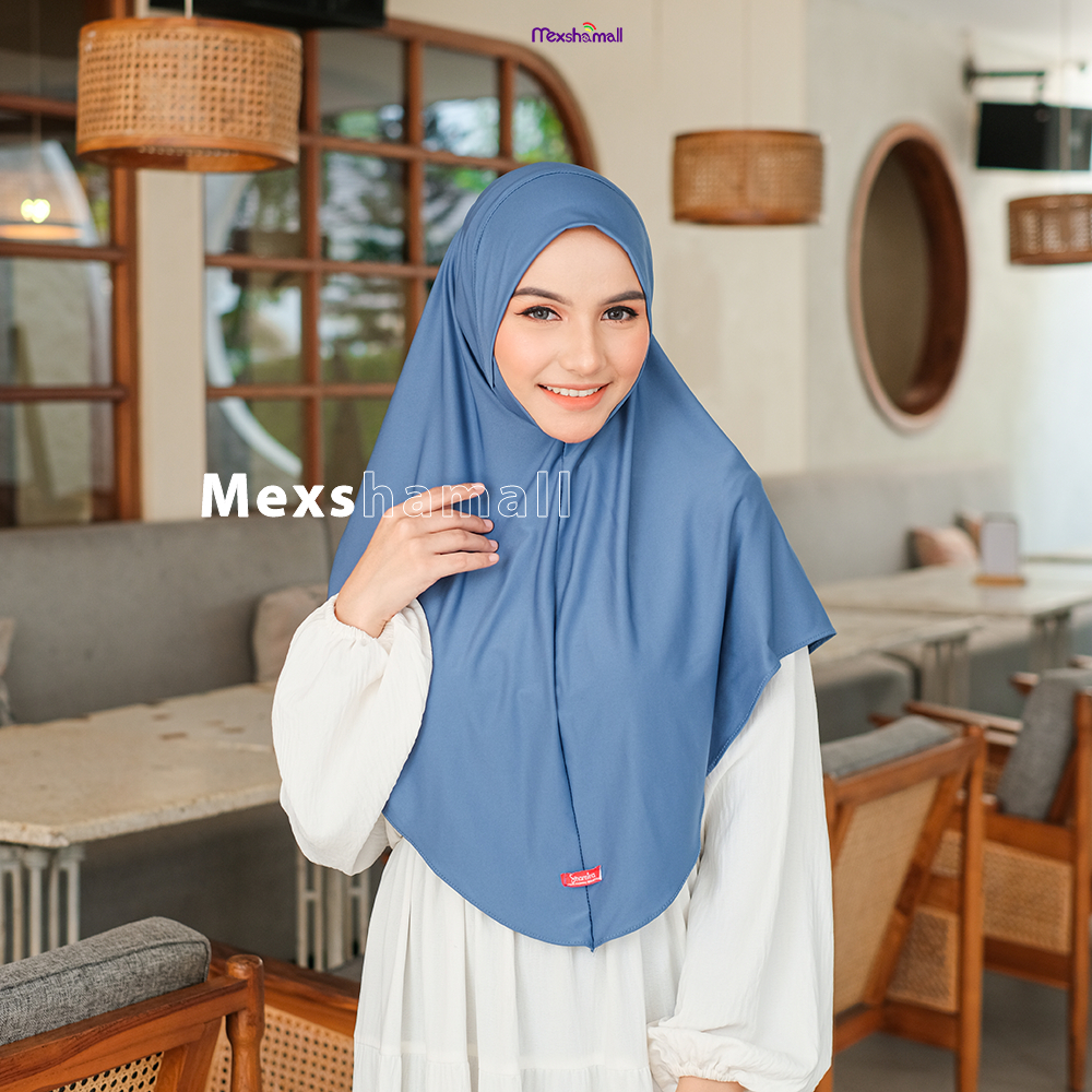 Shamira - Hijab Bergo Dagu Malaysia Jersey Size L I Jilbab Instan Dagu Aisyah Malaysia By Shamira