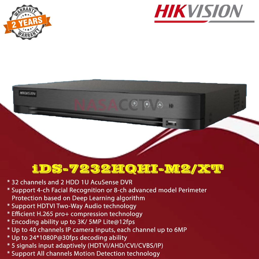 HIKVISION DVR CCTV iDS-7232HQHI-M2/XT