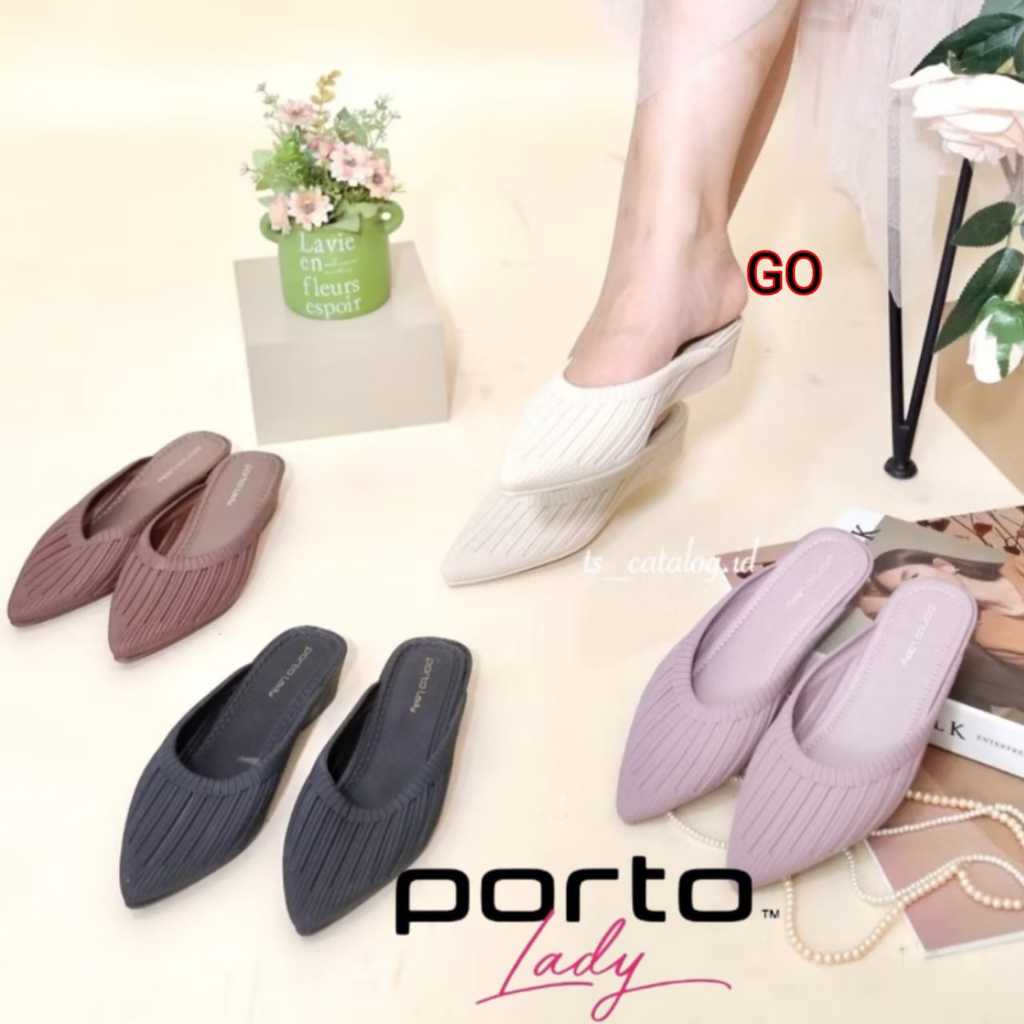 Sogo PORTO LADY DTA|SNT|BSV|ROS|SOC Sandal Jelly Korea Karet Wanita Wedges Terbaru Sepatu Wanita Kek