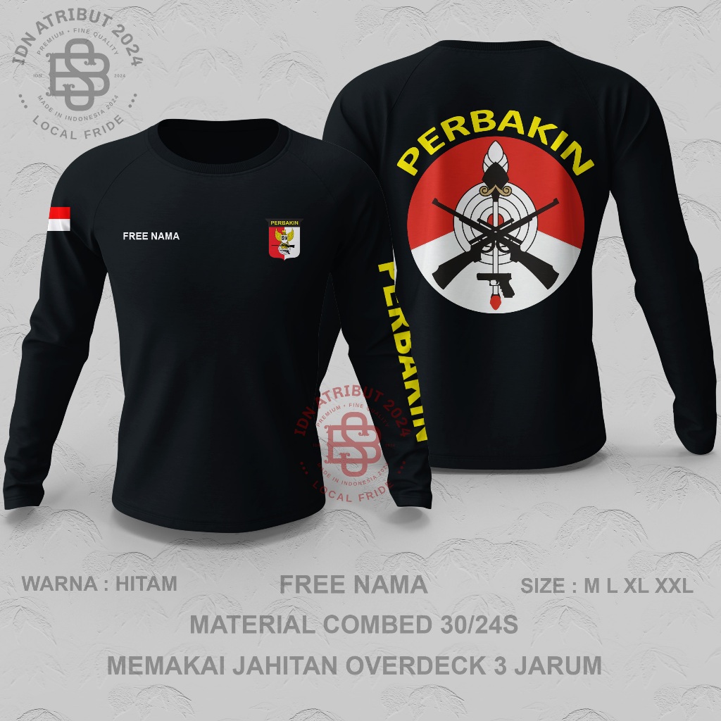 Baju Kaos Perbakin Free Nama Lengan Panjang Dan | BAJU PERBAKIN | Kaos Perbakin Indonesia Terbaru