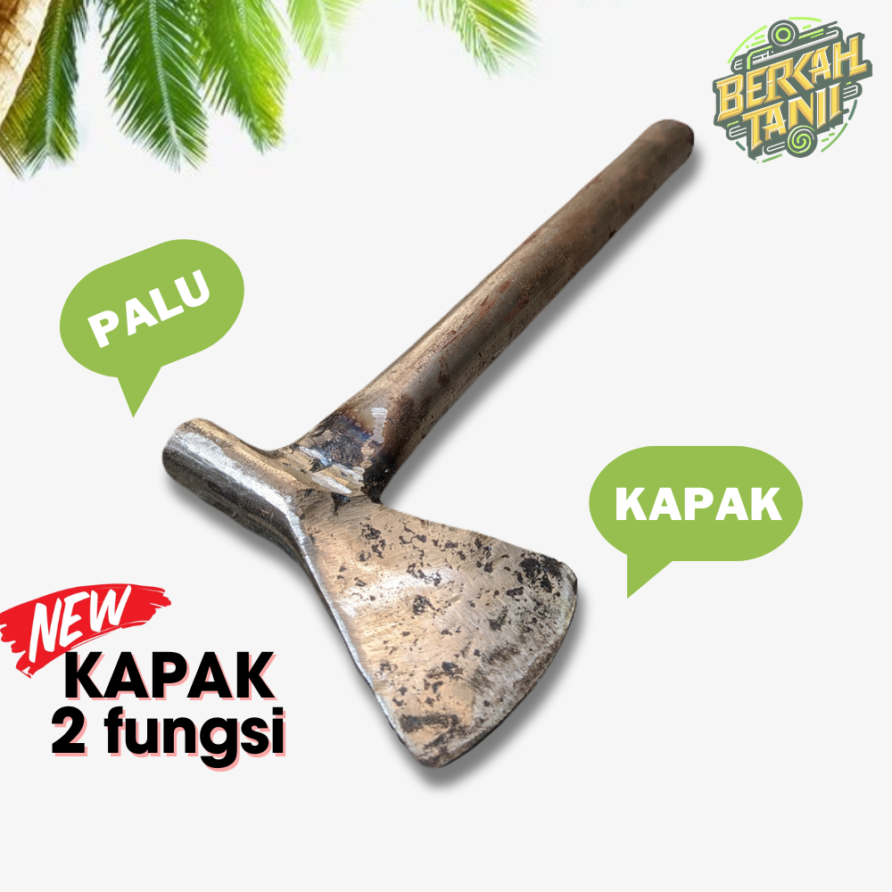 Kapak Tukang 2 Fungsi Palu Baja Pemotong Batu Hebel Belah Kayu Gagang Besi