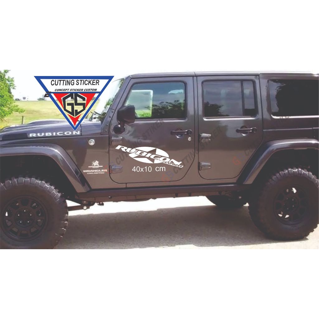sticker mobil stiker cutting mobil ROBICON sticker bodi pintu ROBICON EPRESS sicker terbaru