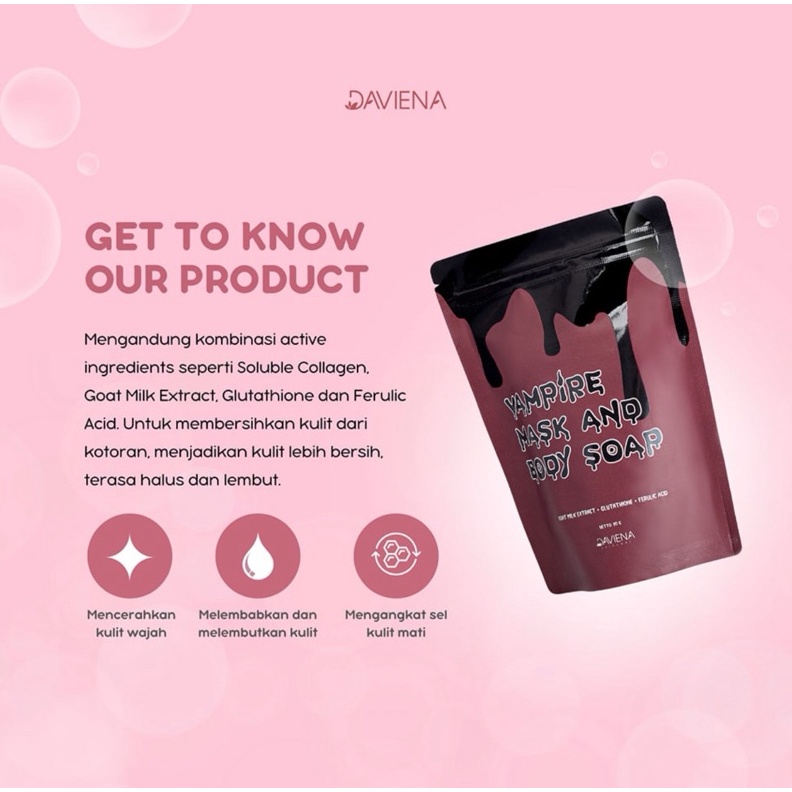 VAMPIRE MASK AND BODY SOAP DAVIENA  DAVIENA SKINCARE  DAVIENA OFFICIAL JAMBI x D3R4