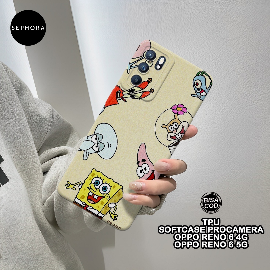 Softcase Oppo Reno 6 Terbaru - Fashion Case Cartoon - Case Oppo Reno 6 - Case Pro Camera - Casing Op
